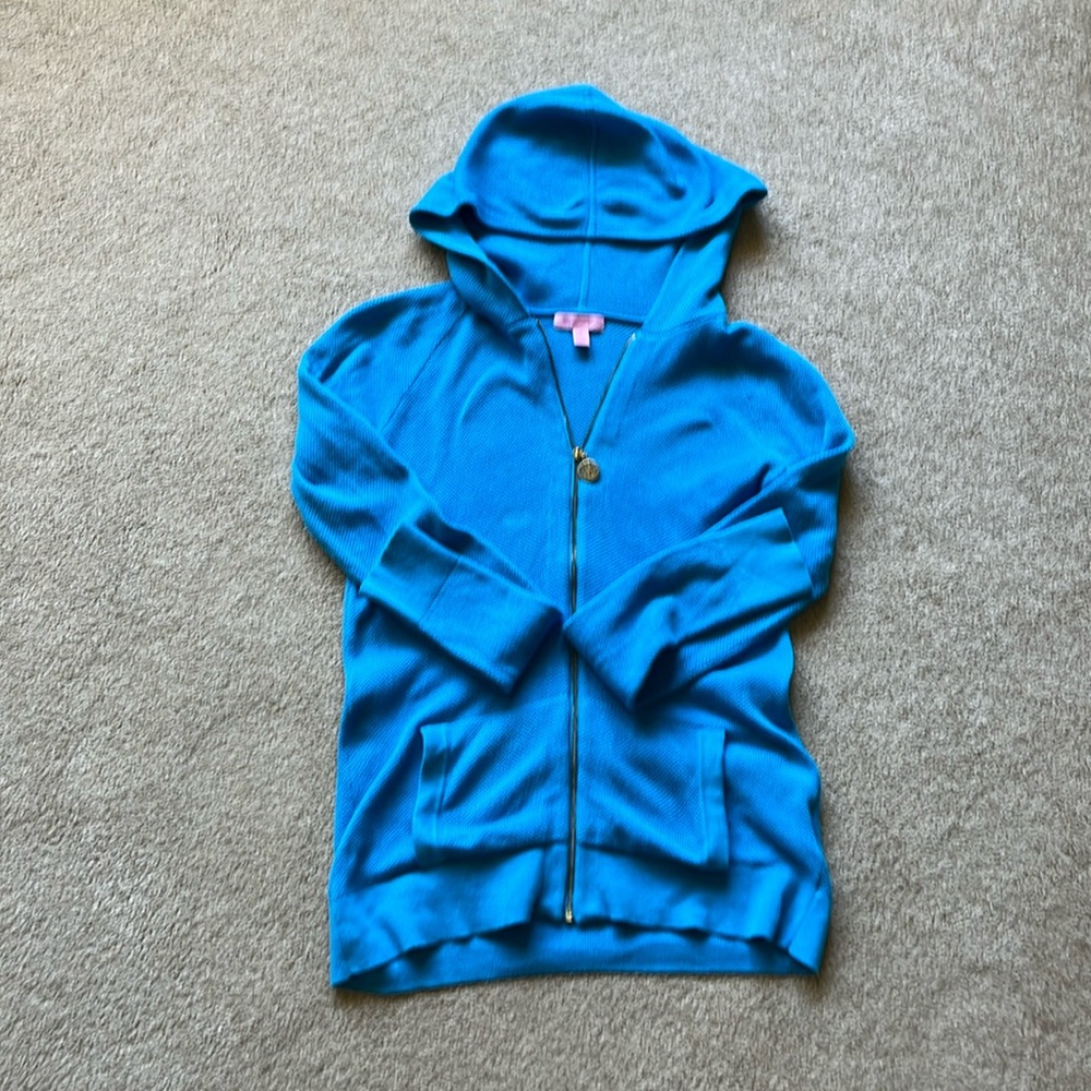 Lilly Pulitzer blue size small zip up jacket